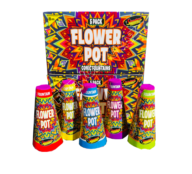 Flower Pot Fountains by Standard Fireworks