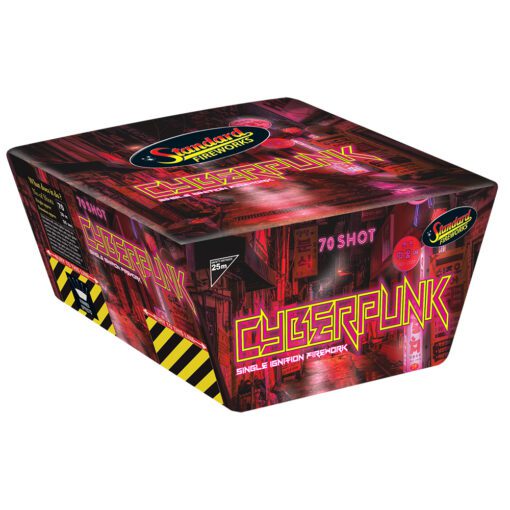 Cyberpunk Single Ignition Firework – 70 Shots