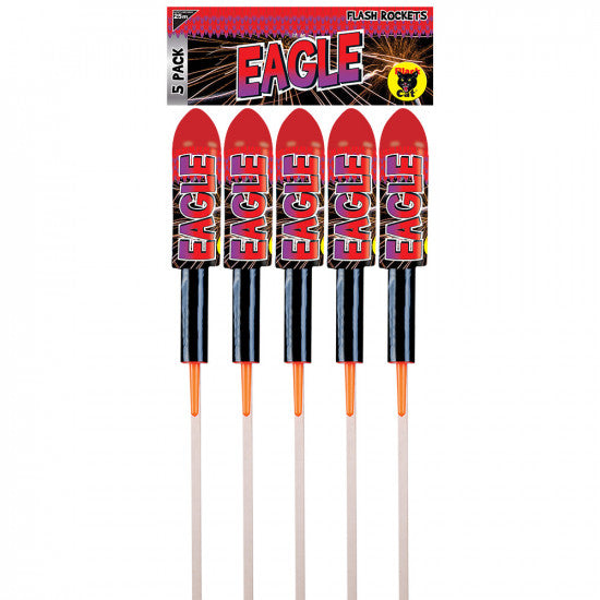 Eagle Rockets Pack of 5 by Black Cat Fireworks