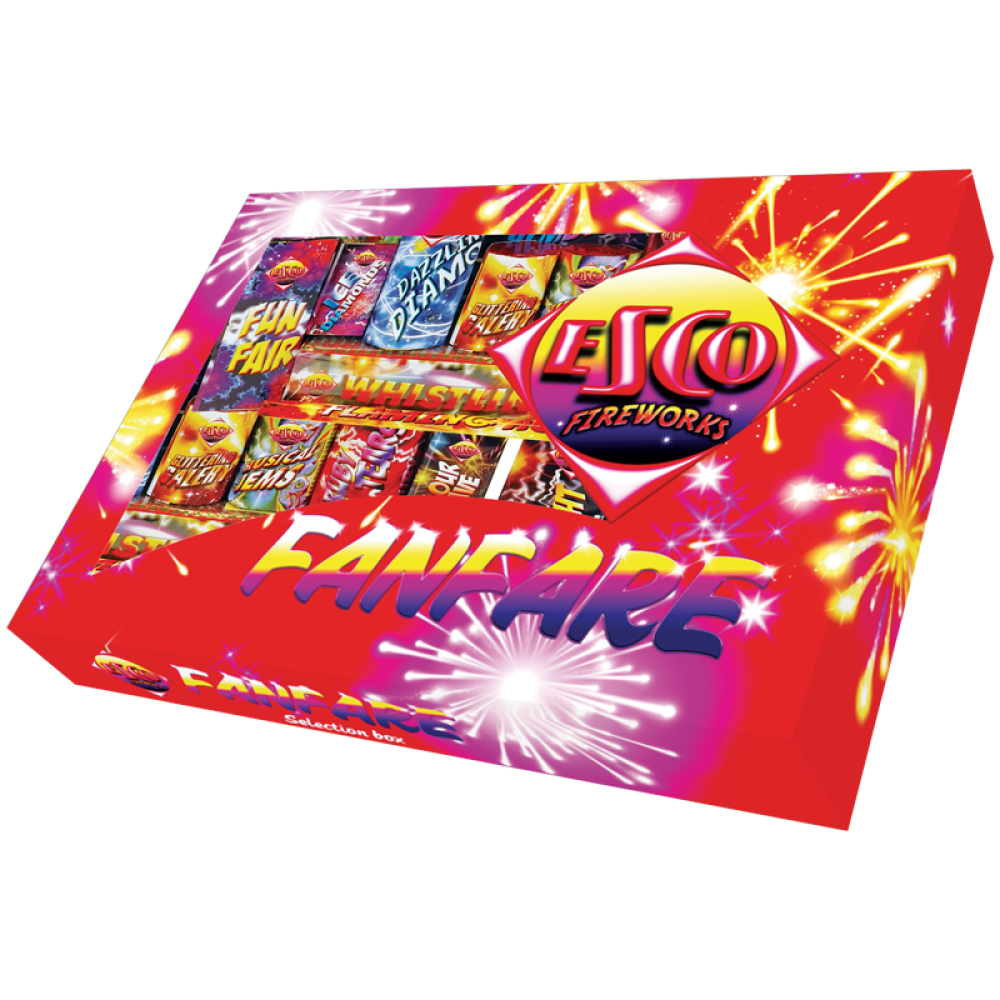 Fanfare Bonfire Firework Large Selection Box - 24 Fireworks