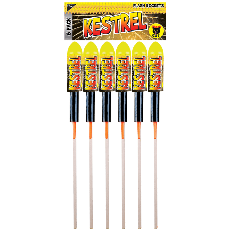 Kestrel Rocket Pack of 6 by Black Cat Fireworks