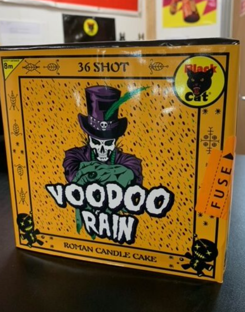 Voodoo Rain Roman Candle Cake 36 Shot