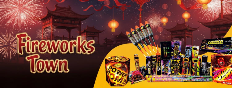 Chinese New Year fireworks display available at a fireworks shop in Bermondsey, London