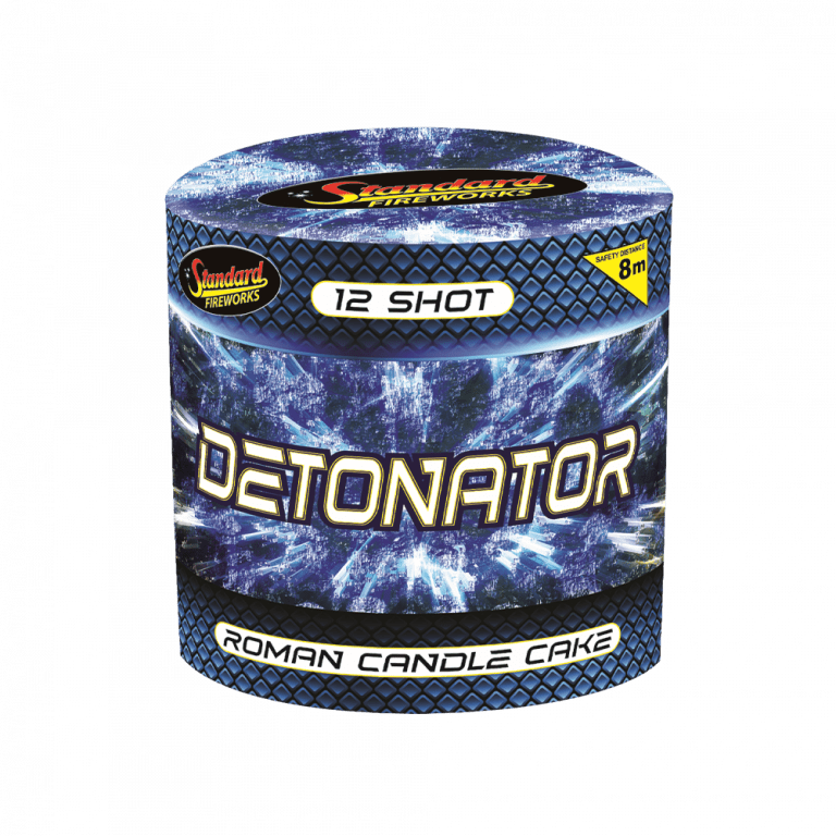 Detonator 12 Shot Roman Candle Cake – Standard Firework