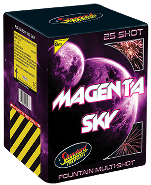 Magenta Sky – 25 Shot Cake Fireworks